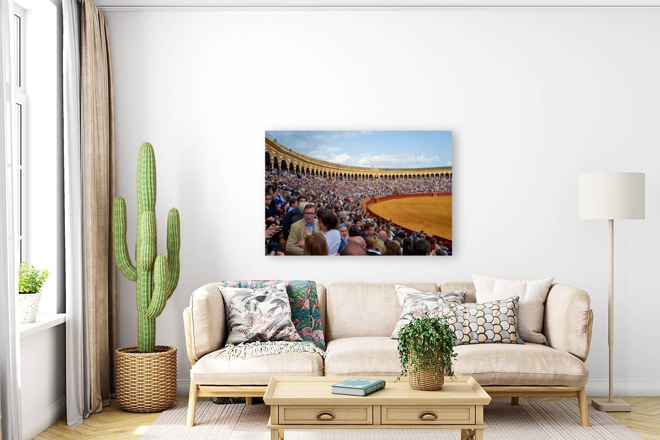 ANDALUSIA SPAIN. Bullfight in Seville Arena Reproduction