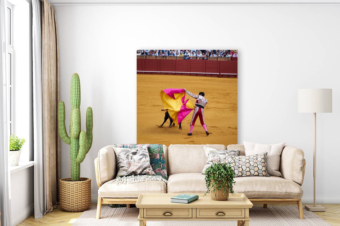 ANDALUSIA SPAIN. Bullfight in Seville Arena Reproduction