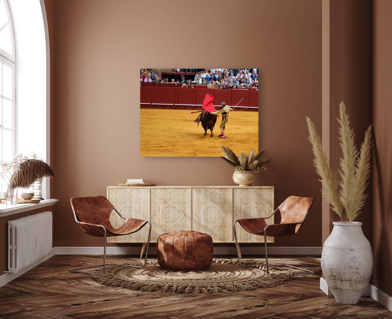 ANDALUSIA SPAIN. Bullfight in Seville Arena Reproduction