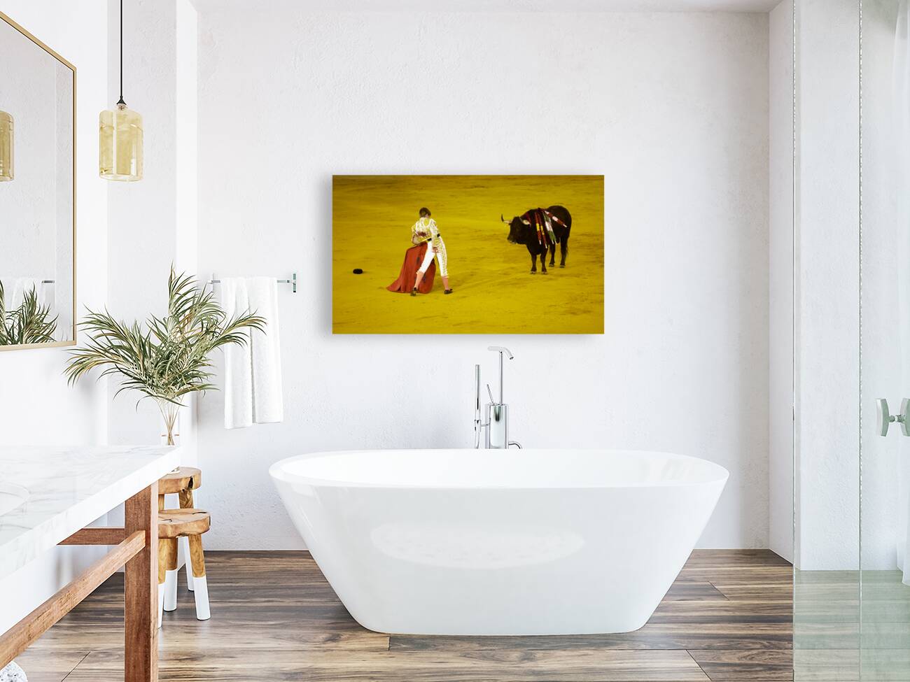 ANDALUSIA SPAIN. Bullfight in Seville Arena Reproduction