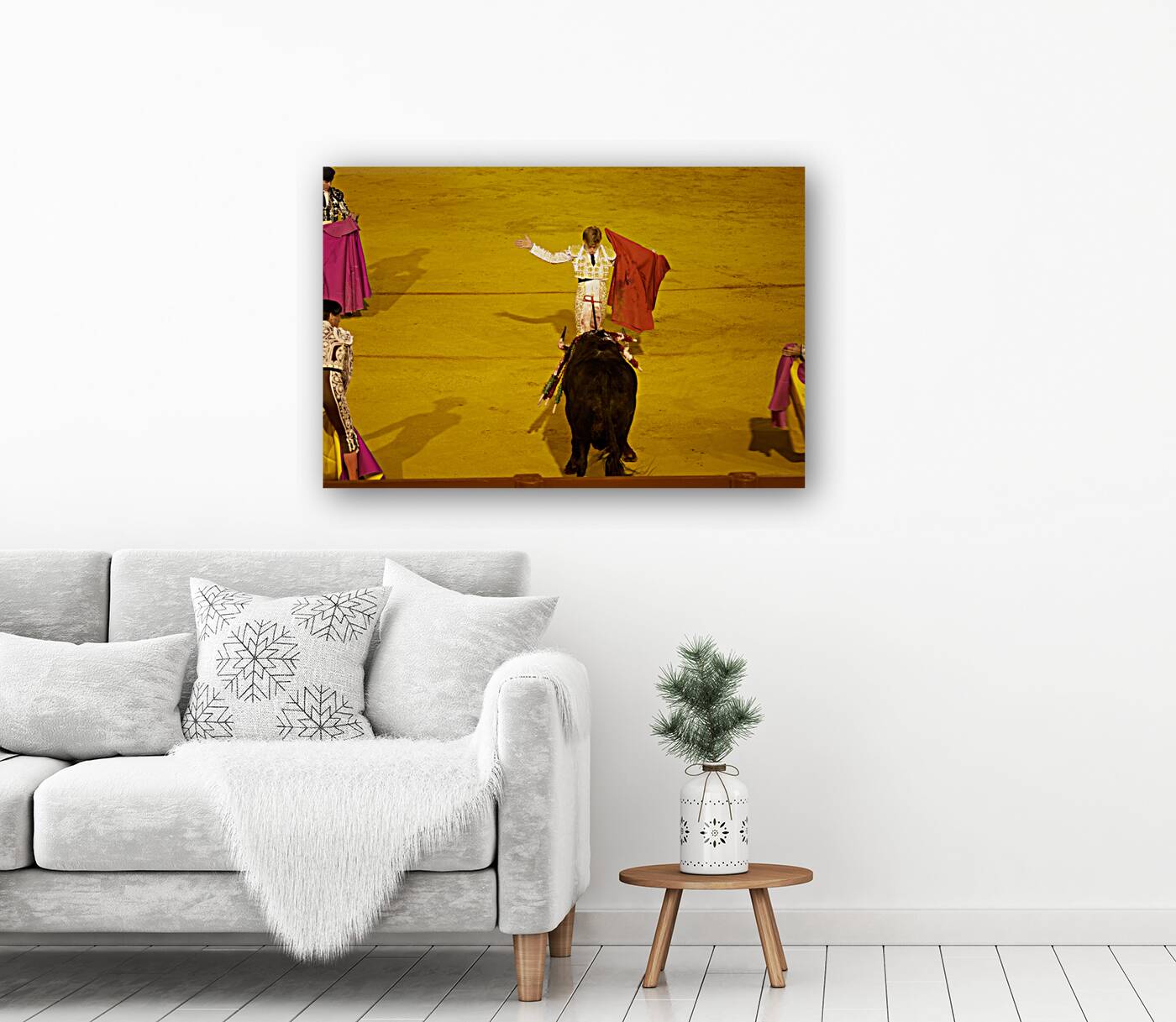 ANDALUSIA SPAIN. Bullfight in Seville Arena Reproduction