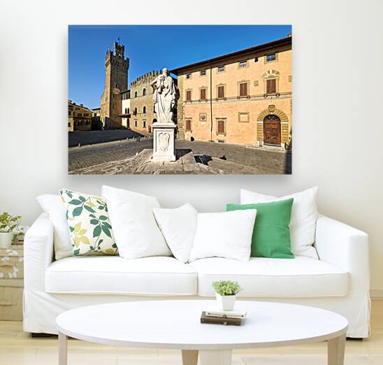 Arezzo Tuscany Italy. Palazzo dei Priori Communal Palace Reproduction