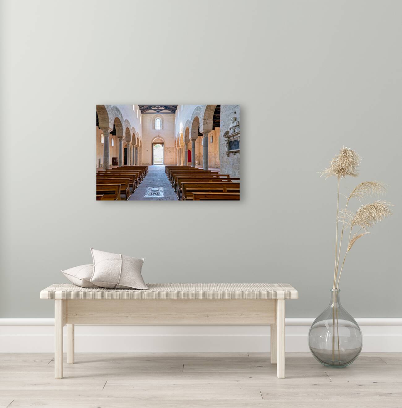 Gerace Calabria Italy. The interior of the Norman Cathedral Reproduction