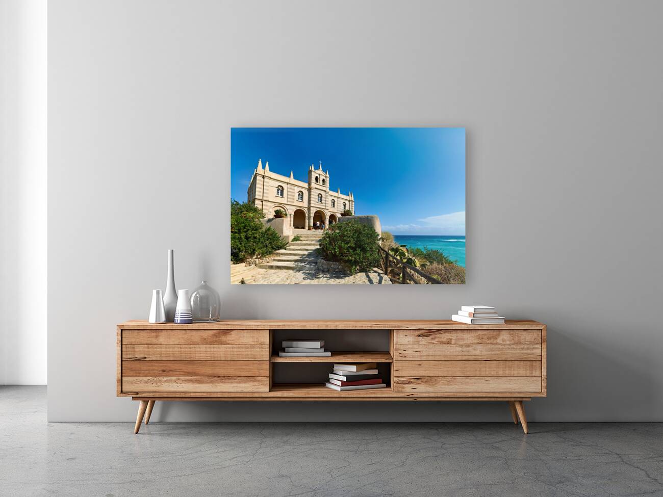 Tropea Calabria Italy. Santa Maria dellIsola Monastery Reproduction