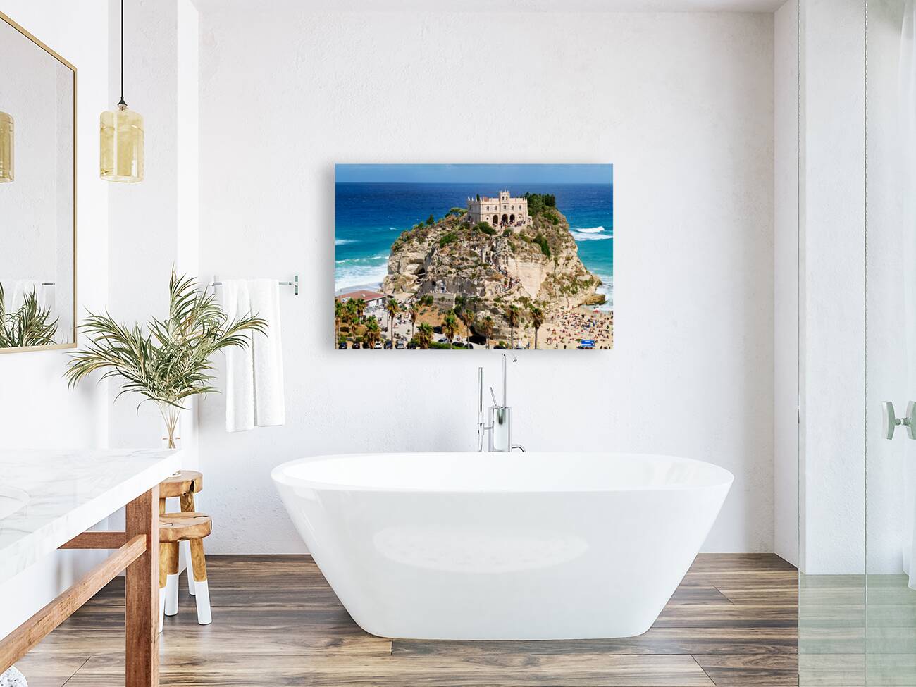 Tropea Calabria Italy. Santa Maria dellIsola Monastery Reproduction