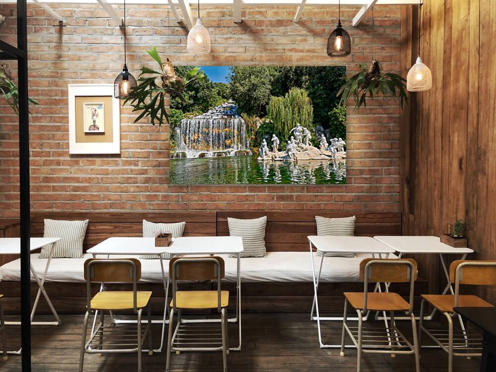 Caserta Campania Italy. The Royal Palace. The fountain of Diana and Actaeon Reproduction