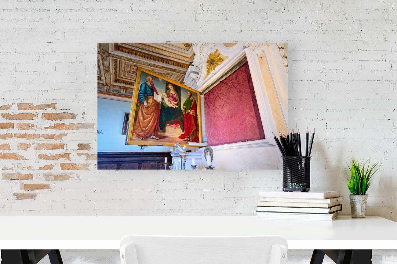 Cortona Arezzo Tuscany Italy. Paintings by Luca Signorelli in San Niccolò church Reproduction