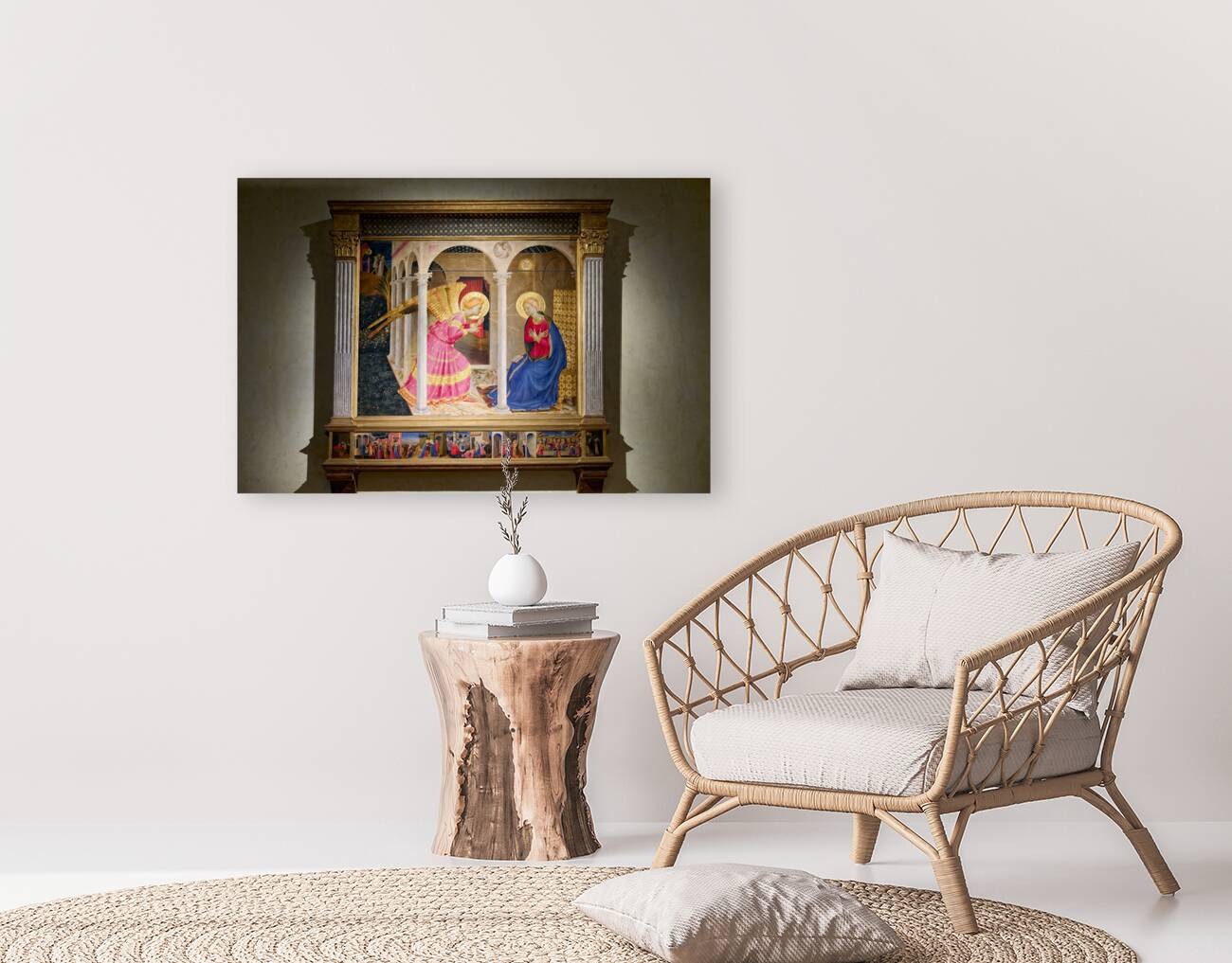 Cortona Arezzo Tuscany Italy. The Annunciation of Cortona is a panel-painting altarpiece or retable by Beato Angelico Reproduction