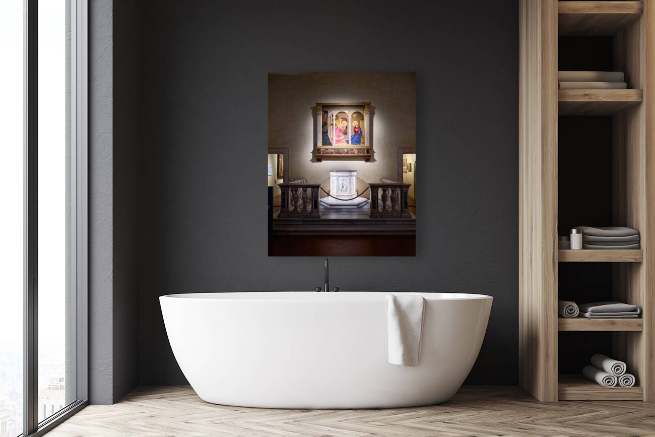 Cortona Arezzo Tuscany Italy. The Annunciation of Cortona is a panel-painting altarpiece or retable by Beato Angelico Reproduction