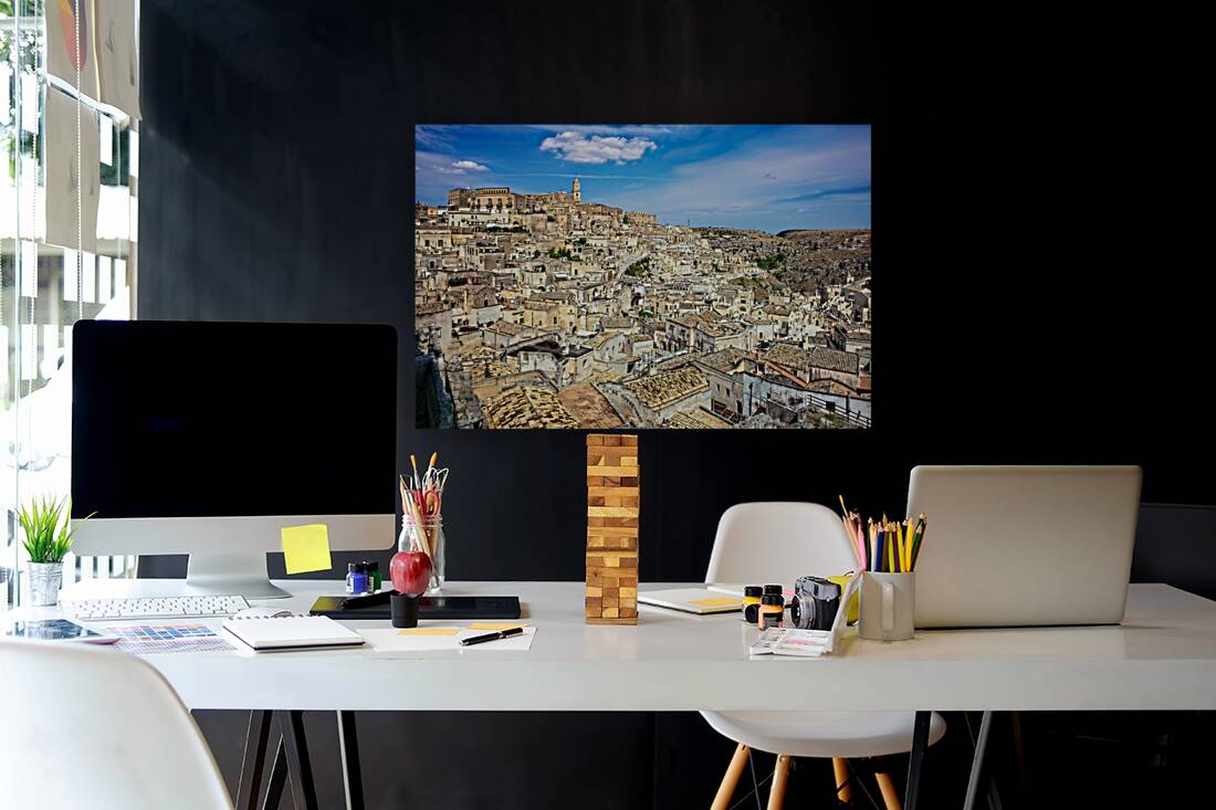 Matera Basilicata Italy. Cityscape. I sassi di Matera Reproduction