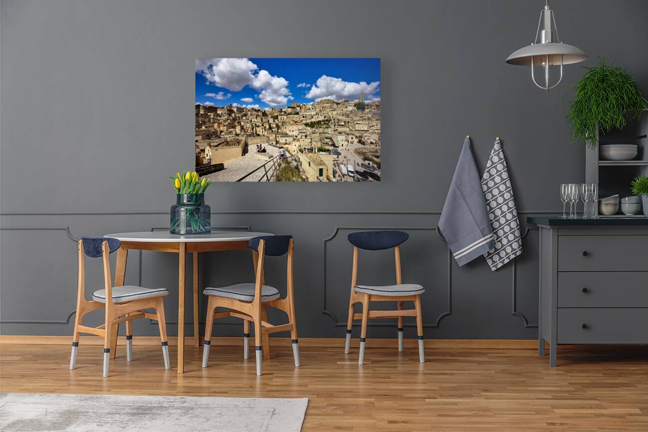 Matera Basilicata Italy. Cityscape. I sassi di Matera Reproduction