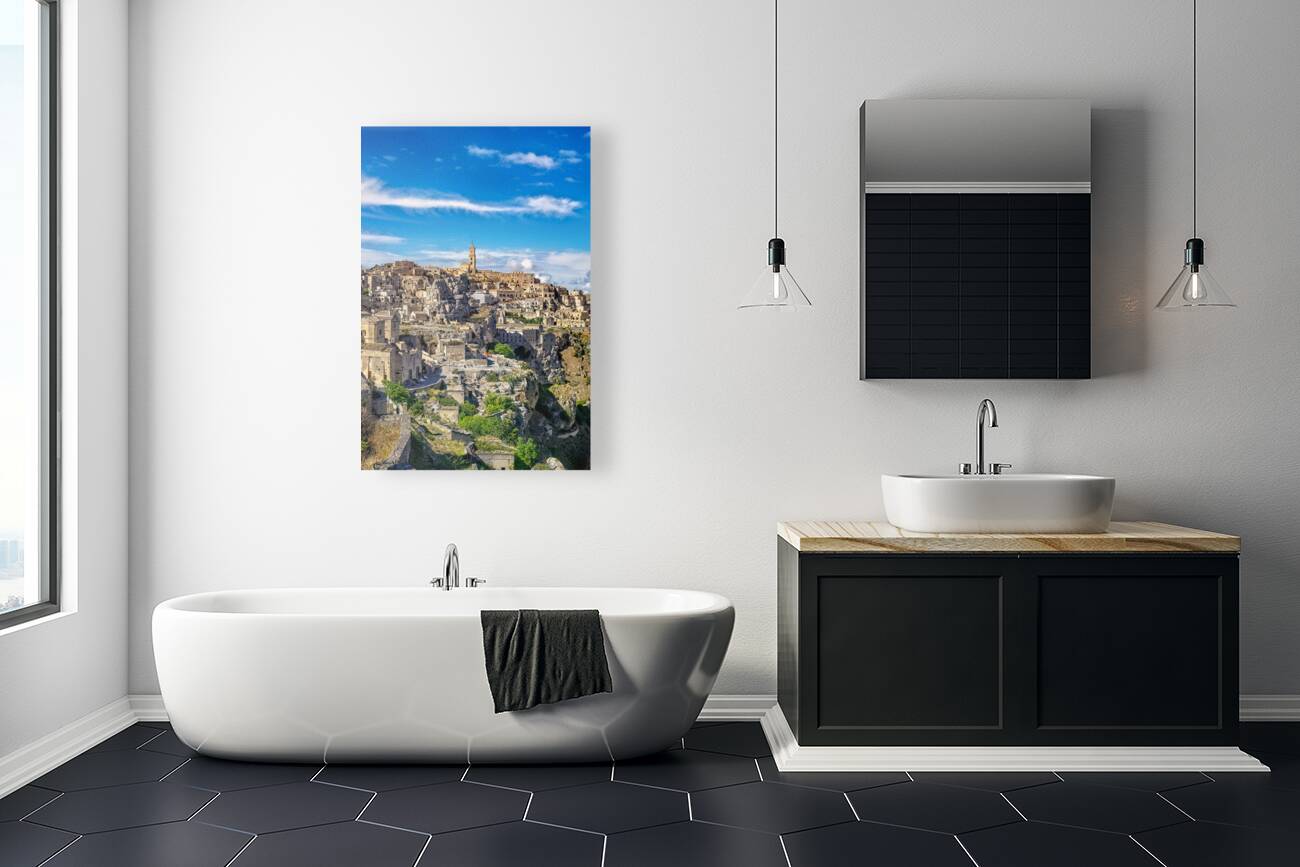 Matera Basilicata Italy. Cityscape. I sassi di Matera Reproduction