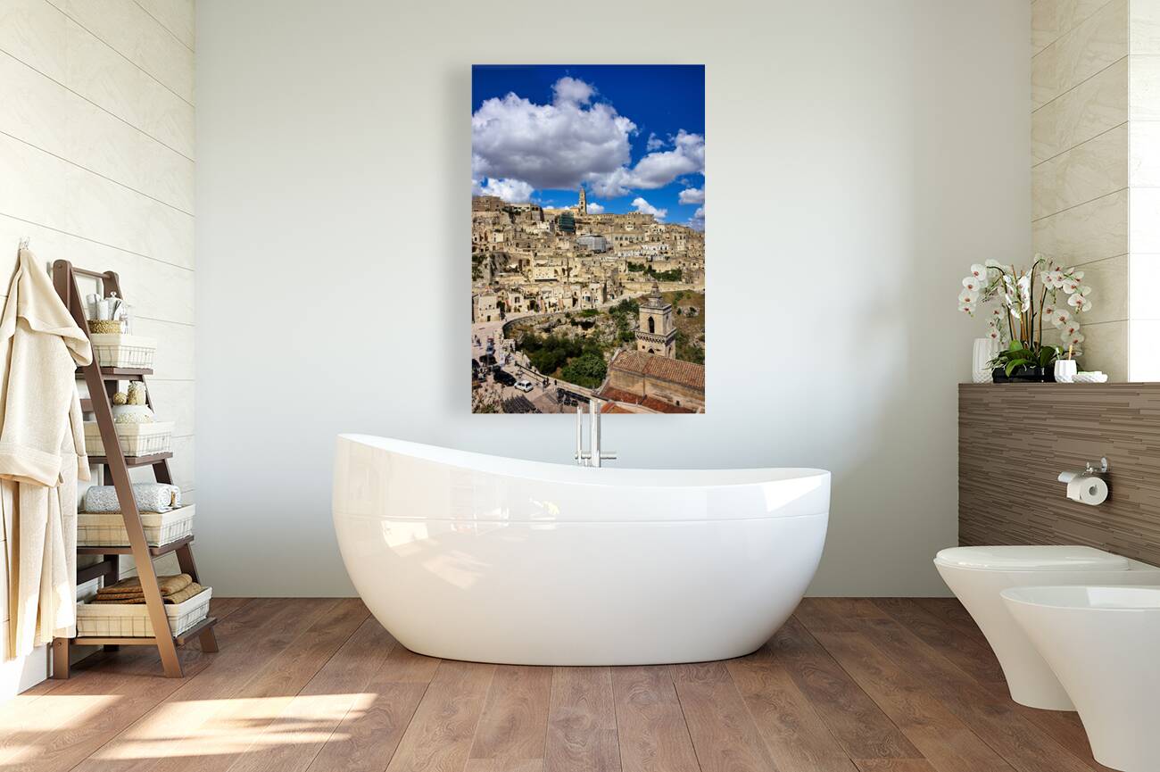 Matera Basilicata Italy. Cityscape. I sassi di Matera Reproduction