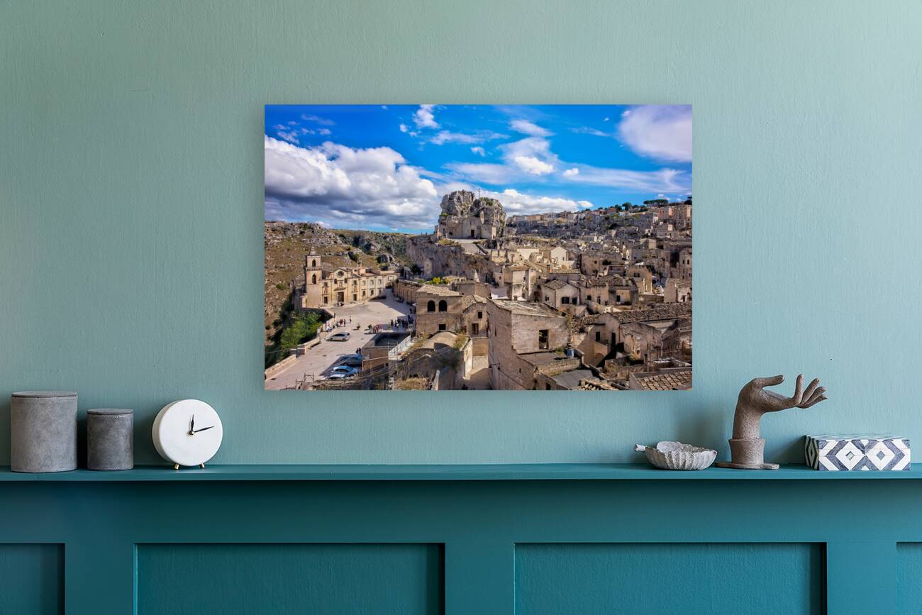 Matera Basilicata Italy. Saint Peter Caveoso Church Reproduction