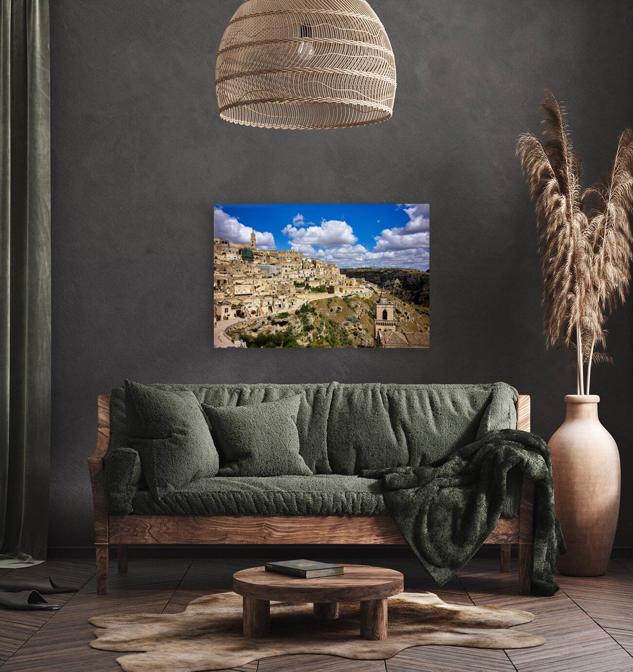 Matera Basilicata Italy. Cityscape. I sassi di Matera Reproduction