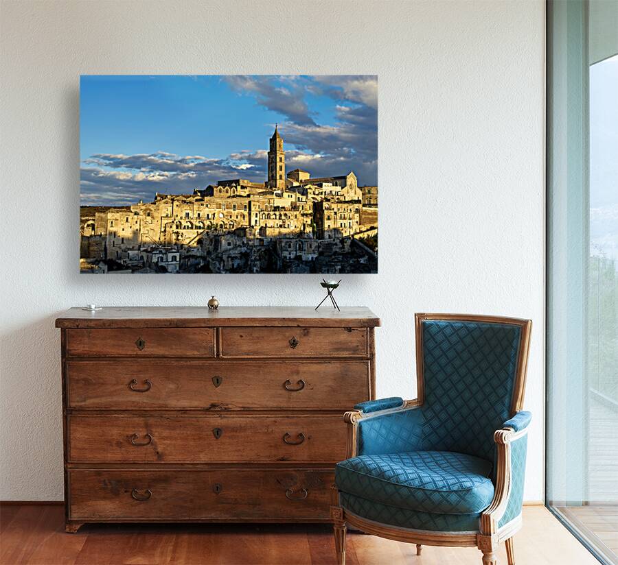 Matera Basilicata Italy. Cityscape. I sassi di Matera Reproduction