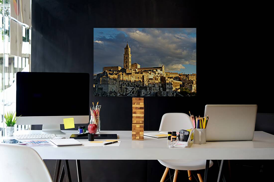 Matera Basilicata Italy. Cityscape. I sassi di Matera Reproduction