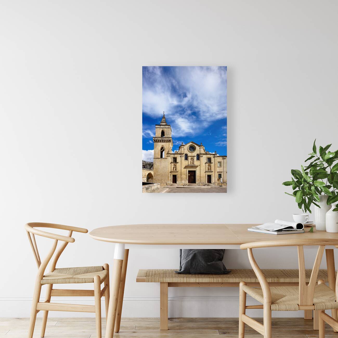 Matera Basilicata Italy. Saint Peter Caveoso Church Reproduction