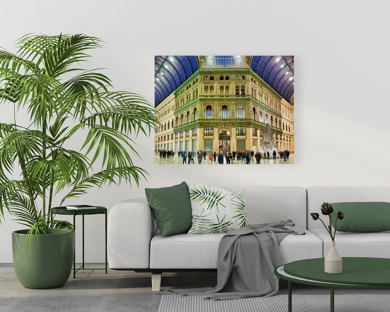 Naples Campania Italy. Galleria Umberto I is a public shopping gallery in Naples Reproduction