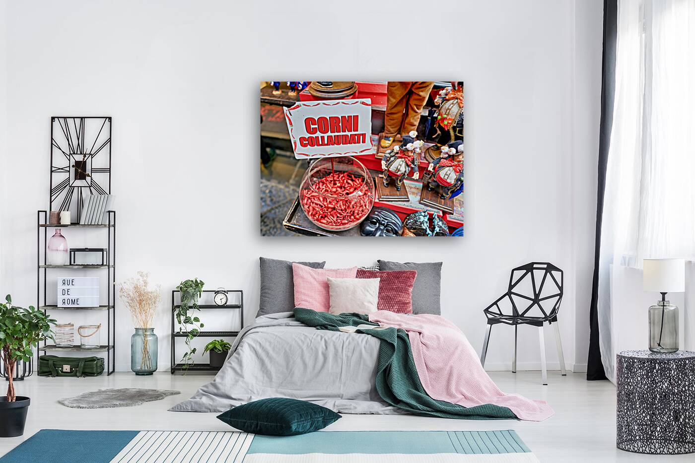 Naples Campania Italy. Lucky horns on sale in Spaccanapoli downtown quarter Reproduction