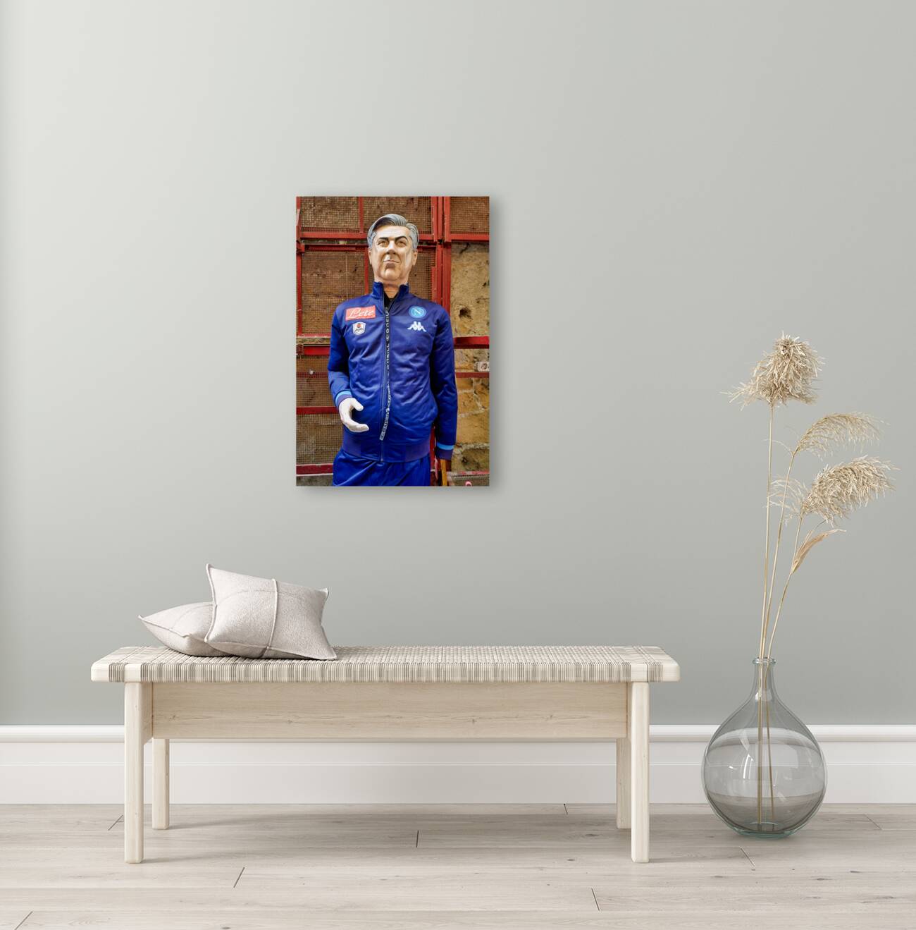 Naples Campania Italy. Statues figurines of the Christmas Nativity Scene in the artisan workshops of Via San Gregorio Armeno Reproduction