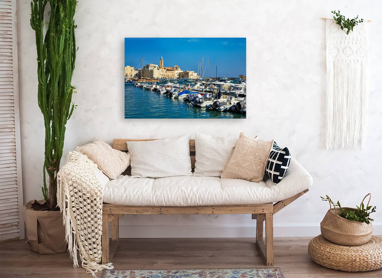 Apulia Puglia Italy. Trani. The seaport Reproduction