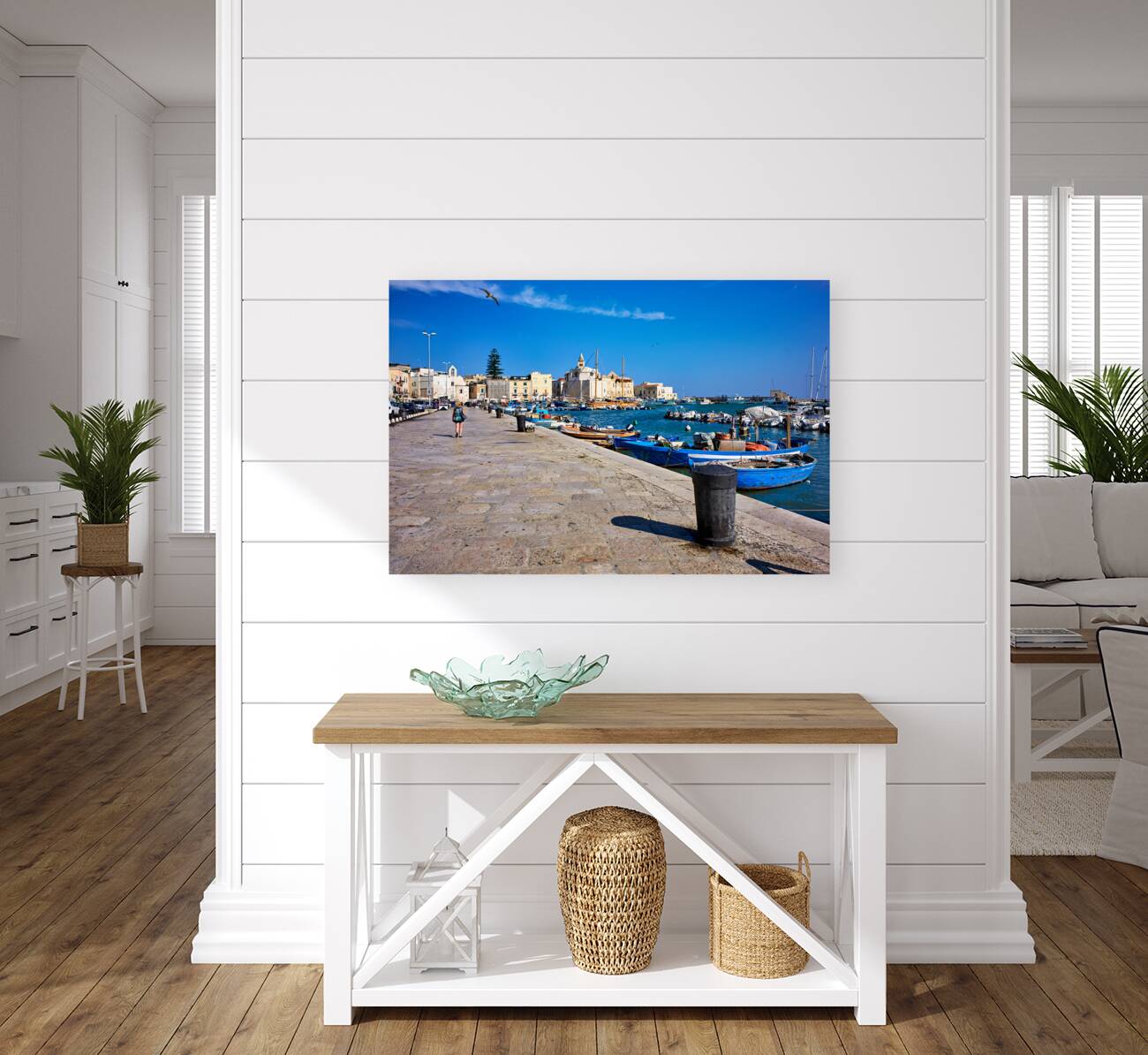 Apulia Puglia Italy. Trani. The seaport Reproduction