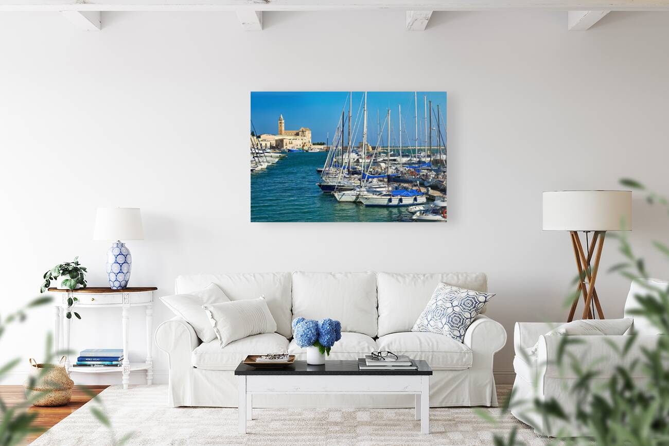 Apulia Puglia Italy. Trani. The seaport Reproduction