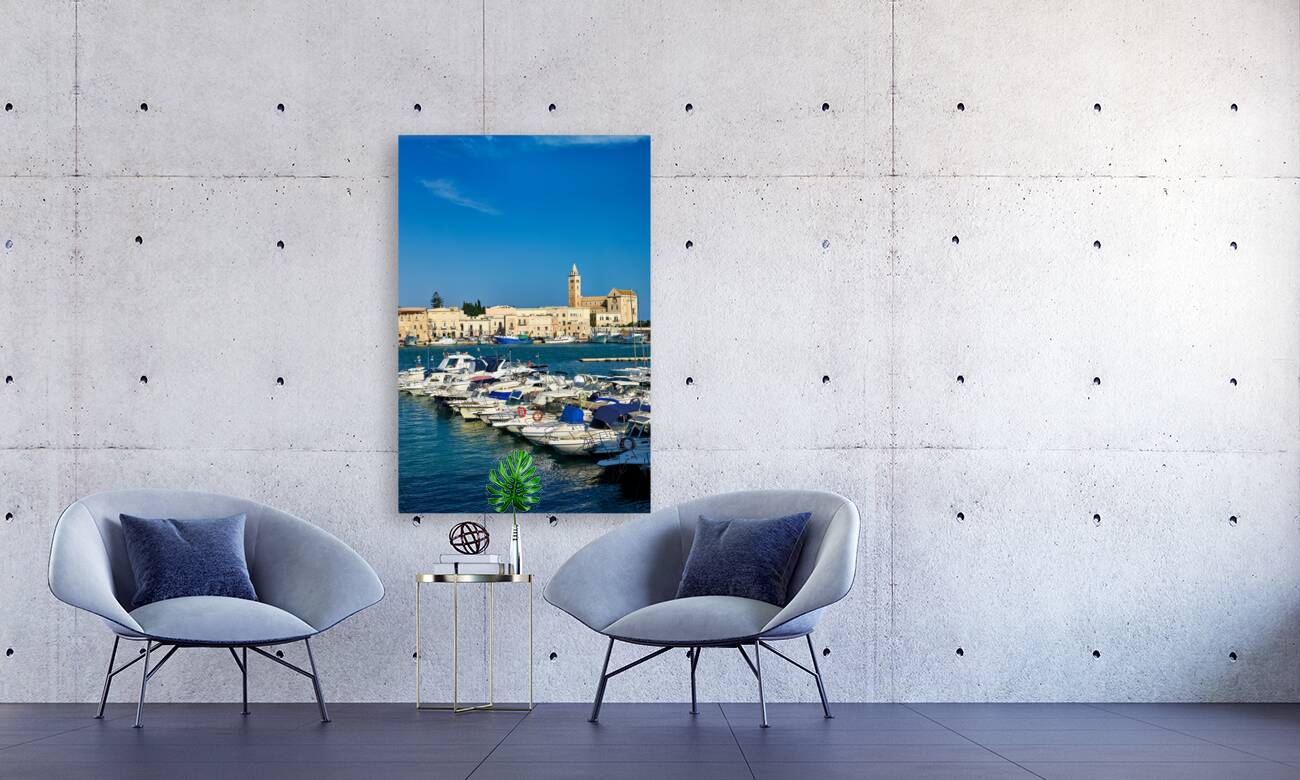 Apulia Puglia Italy. Trani. The seaport Reproduction