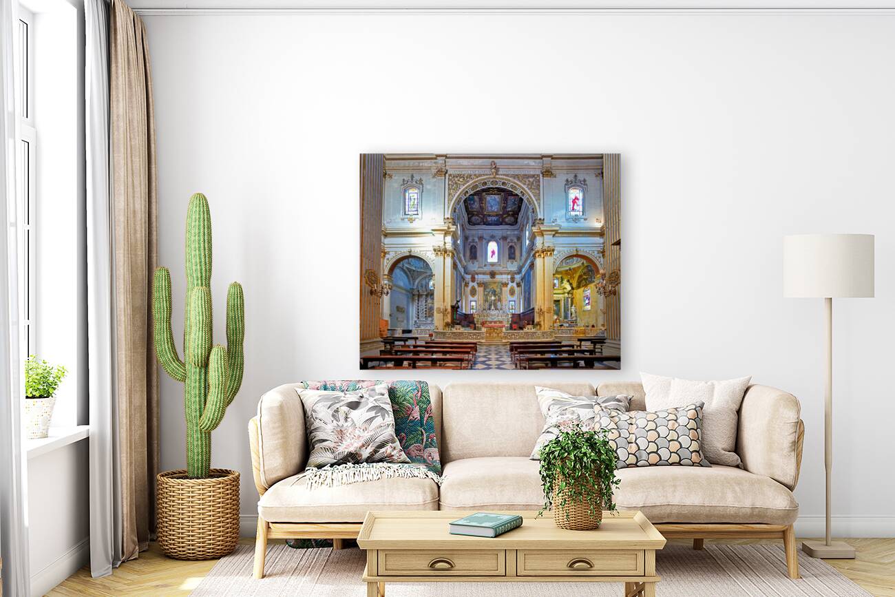 Apulia Puglia Salento Italy. Lecce. Cathedral Maria Santissima Assunta and Saint Orontius Reproduction