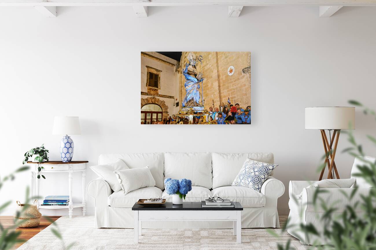 Apulia Puglia Italy. Ostuni. Festival of Saint Orontius. Procession with the statue of the Saint Reproduction