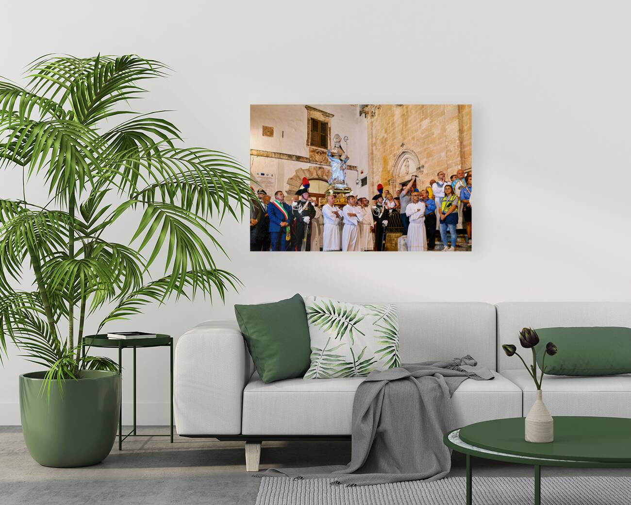Apulia Puglia Italy. Ostuni. Festival of Saint Orontius. Procession with the statue of the Saint Reproduction