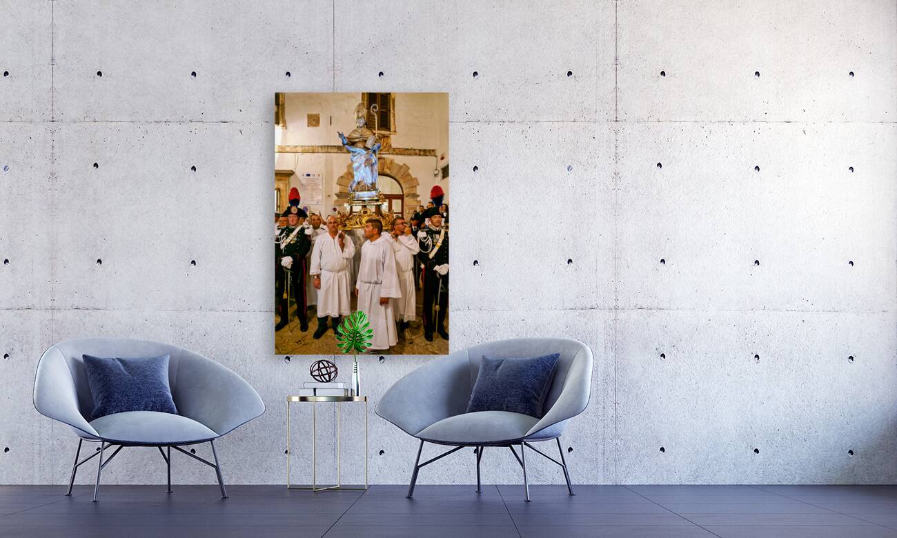 Apulia Puglia Italy. Ostuni. Festival of Saint Orontius. Procession with the statue of the Saint Reproduction