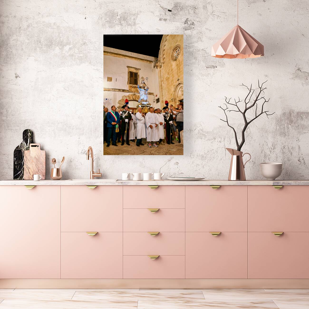 Apulia Puglia Italy. Ostuni. Festival of Saint Orontius. Procession with the statue of the Saint Reproduction