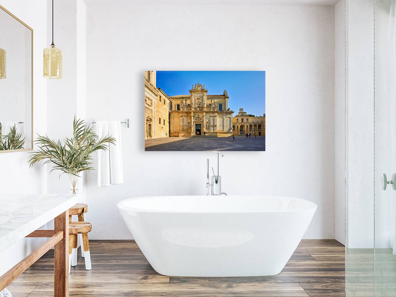 Apulia Puglia Salento Italy. Lecce. Cathedral Maria Santissima Assunta and Saint Orontius Reproduction