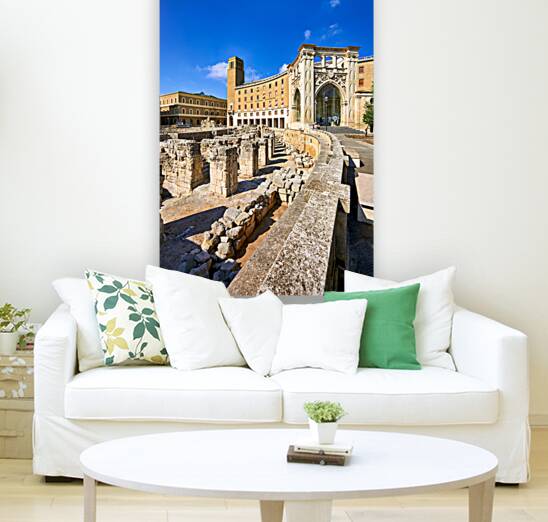 Apulia Puglia Salento Italy. Lecce. The Roman amphitheatre Reproduction