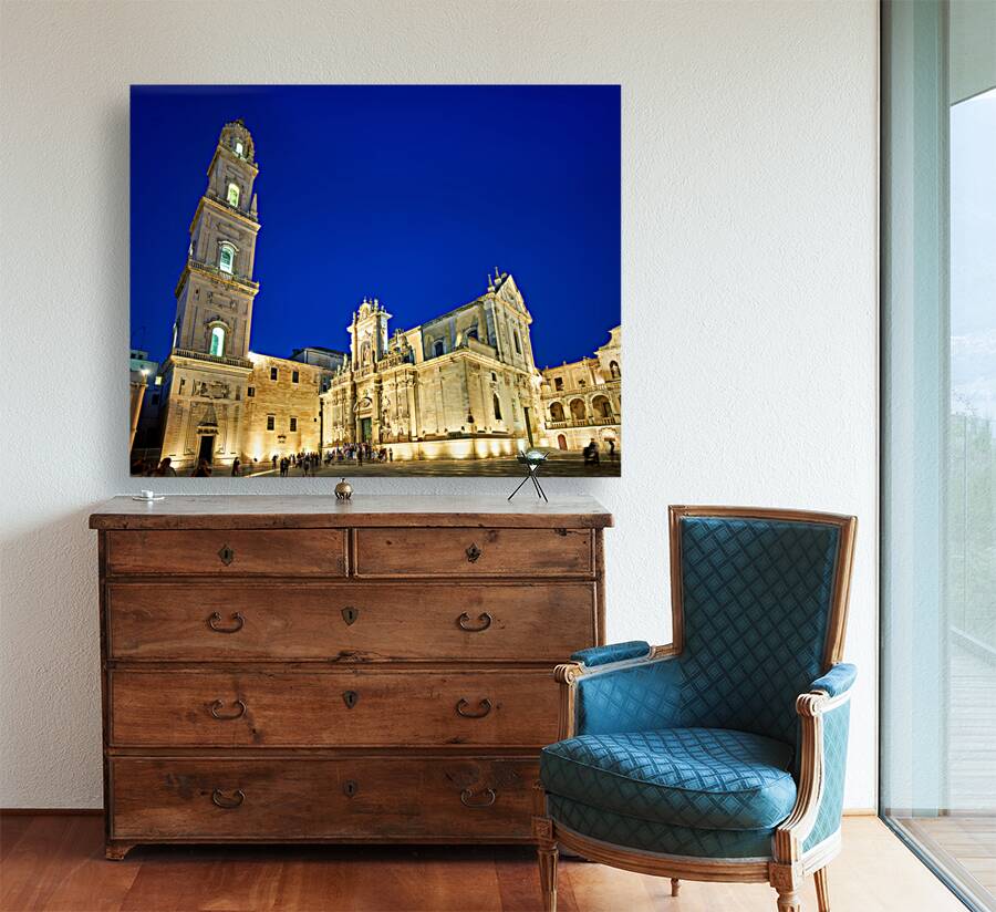 Apulia Puglia Salento Italy. Lecce. Cathedral Maria Santissima Assunta and Saint Orontius Reproduction