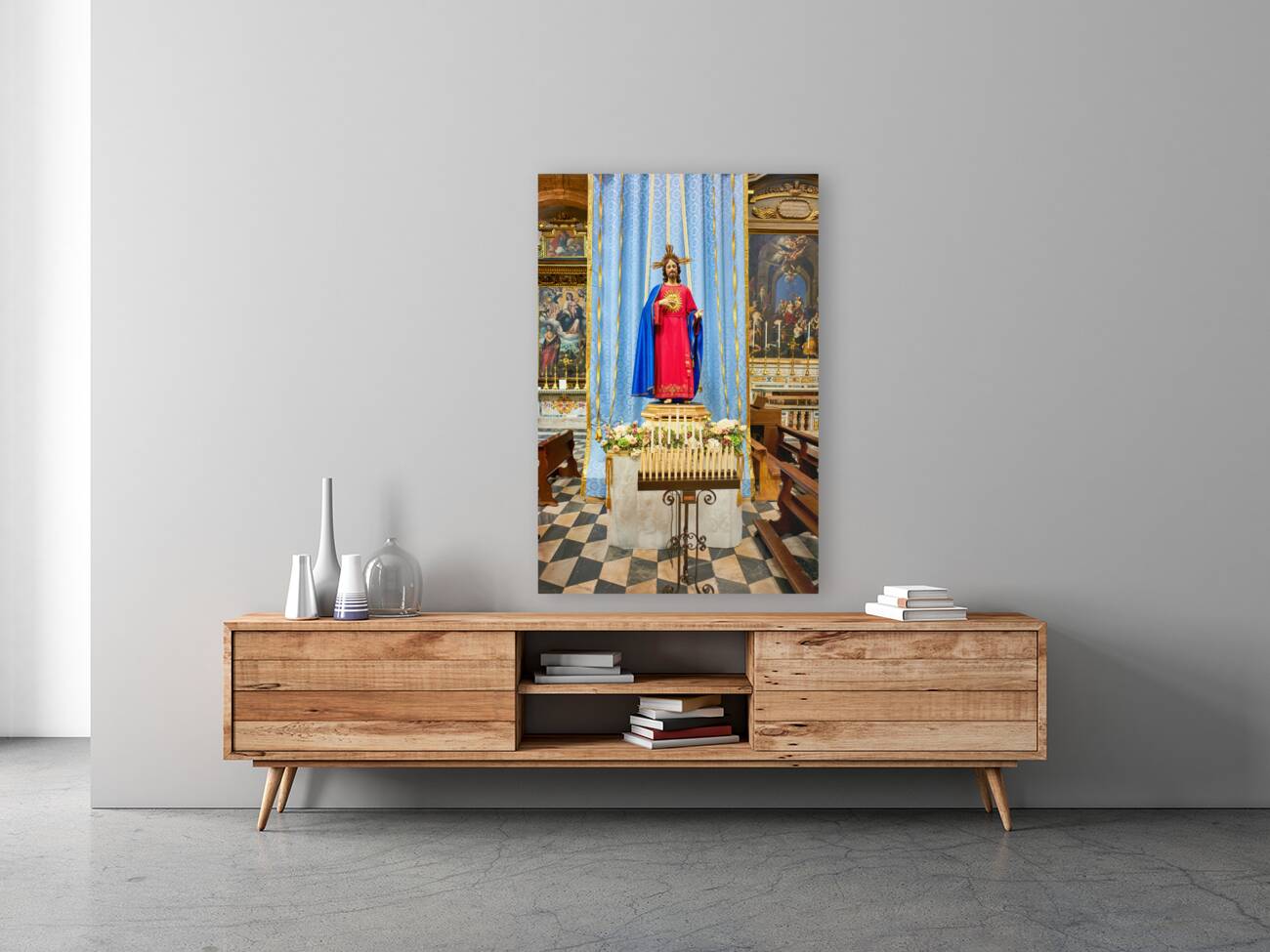 Salento. Apulia Puglia Italy. Gallipoli. The cathedral Reproduction