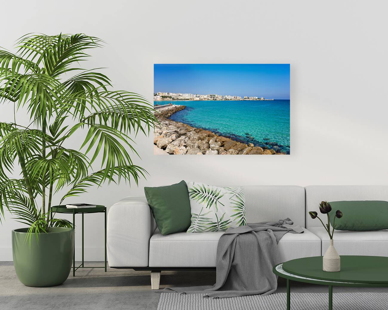 Apulia Puglia Salento. Italy. Otranto. The beach Reproduction