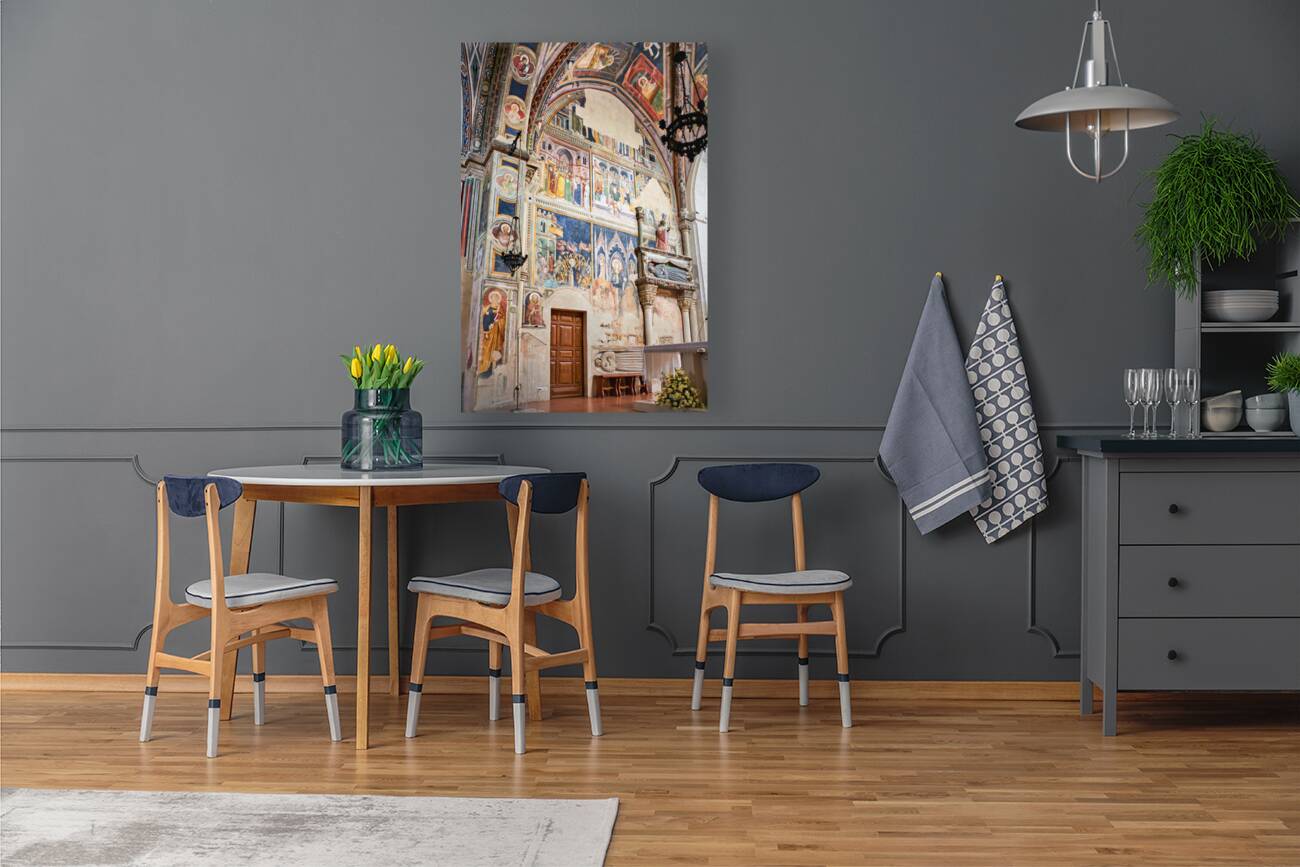 Salento. Apulia Puglia Italy. Galatina. Santa Caterina dAlessandria church. Frescoes by Francesco dArezzo Reproduction