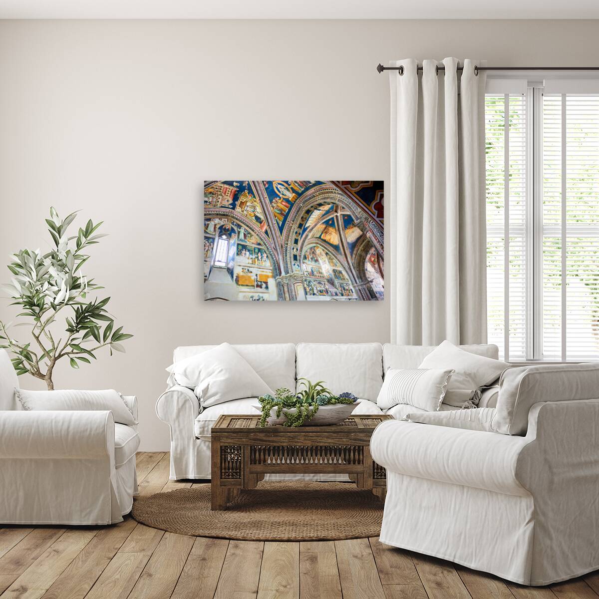 Salento. Apulia Puglia Italy. Galatina. Santa Caterina dAlessandria church. Frescoes by Francesco dArezzo Reproduction