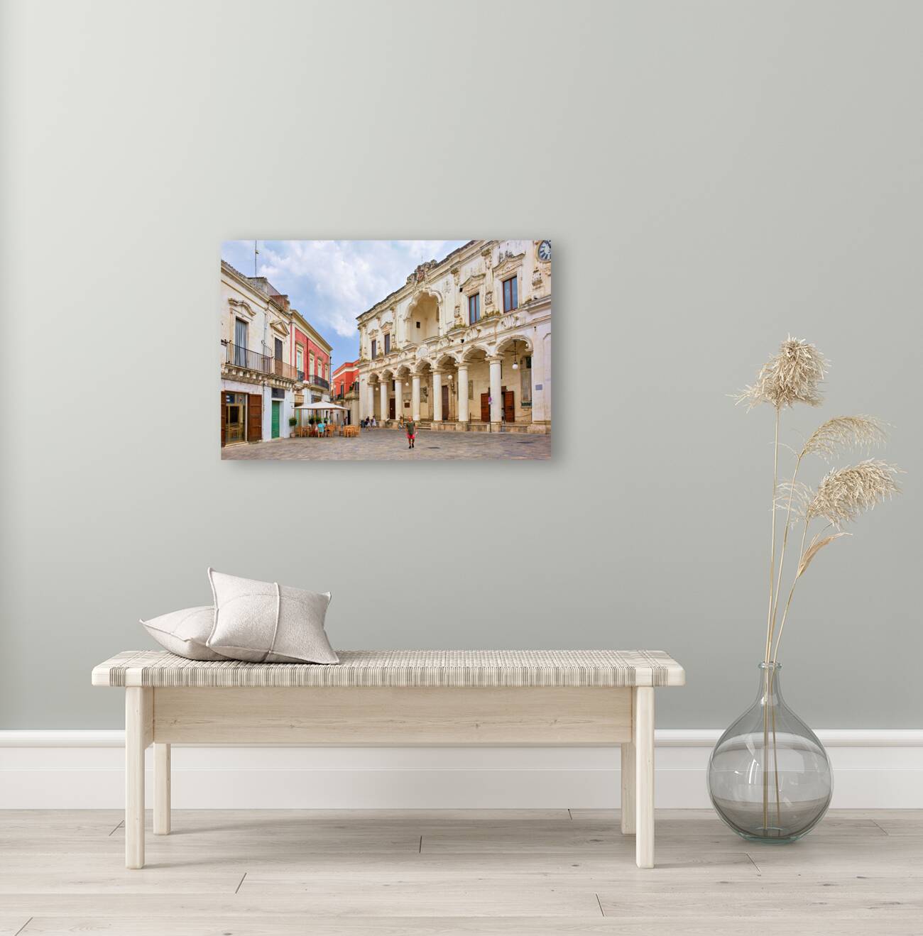 Salento. Apulia Puglia Italy. Nardò. Salandra square Reproduction