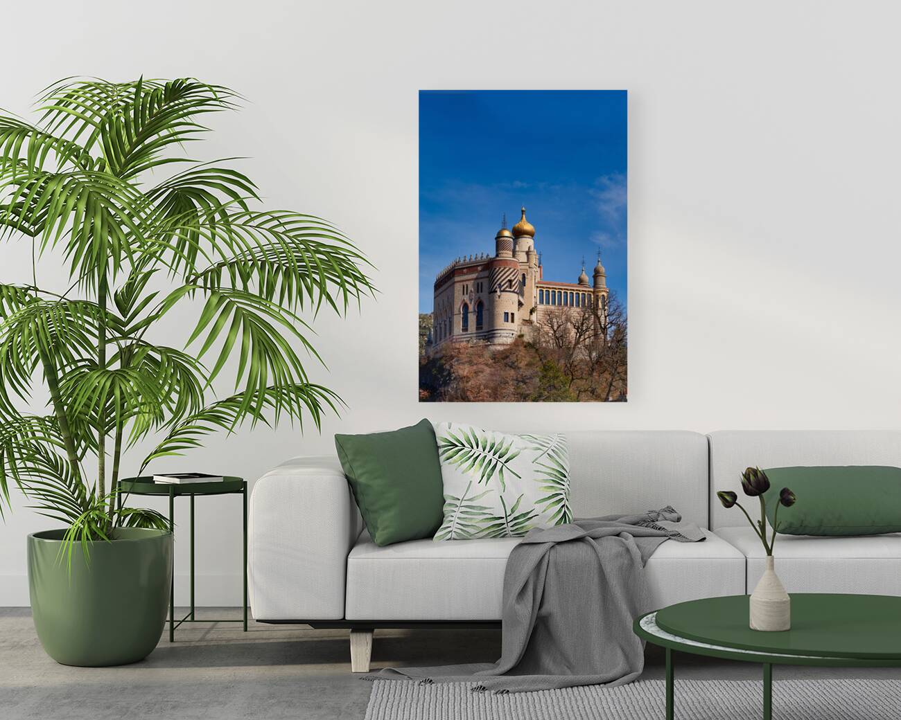 Bologna Italy. Rocchetta Mattei is a fortress located in the northern Apennines Reproduction