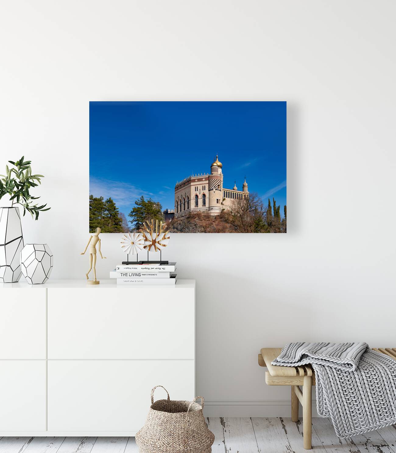 Bologna Italy. Rocchetta Mattei is a fortress located in the northern Apennines Reproduction