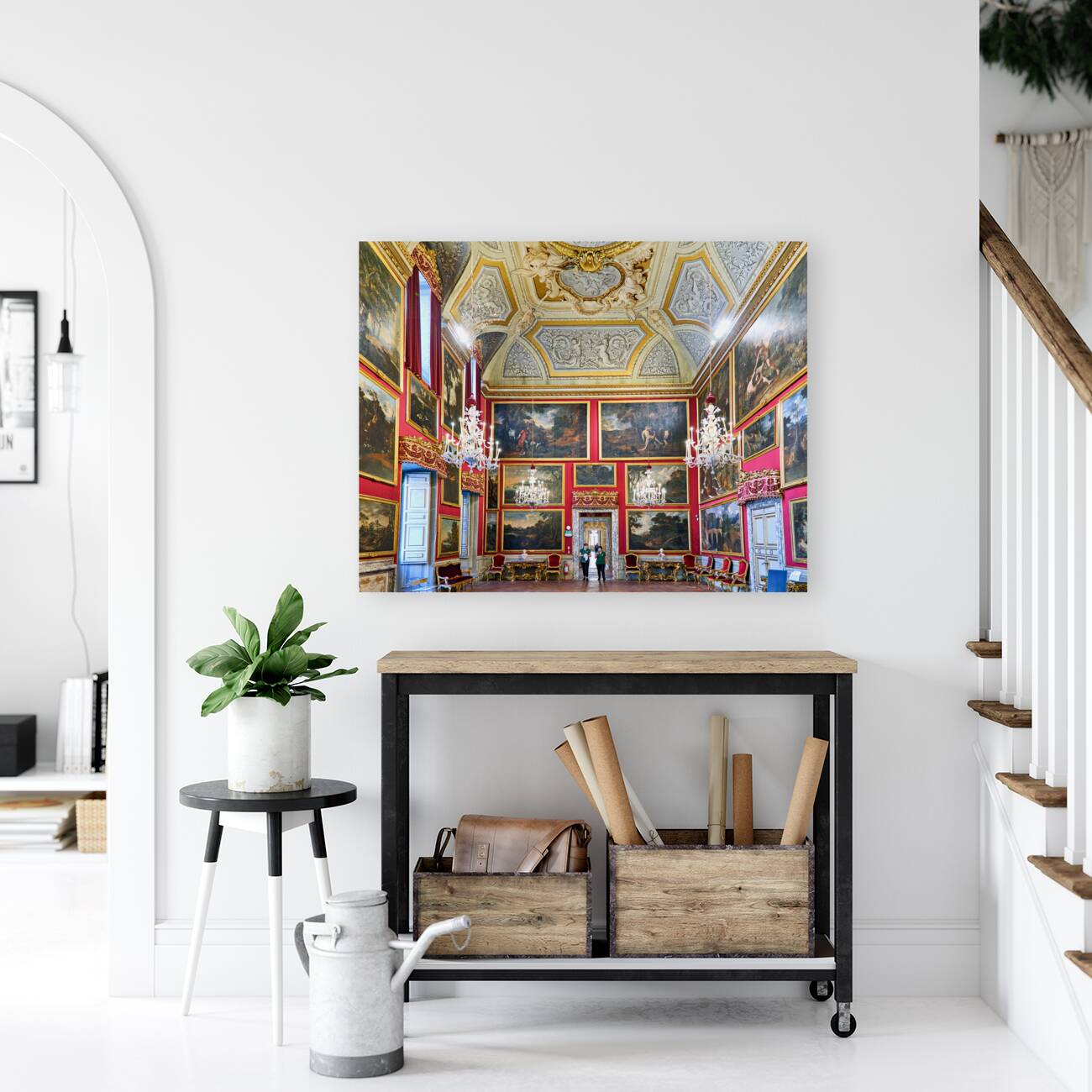 Rome Lazio Italy. The Doria Pamphilj Gallery is a large art collection housed in the Palazzo Doria Pamphilj. Salone del Pussino Reproduction