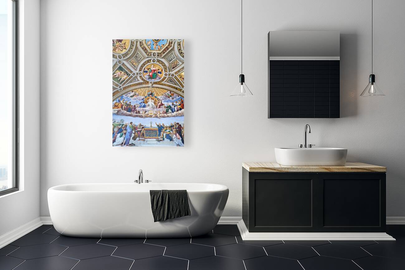 Rome Lazio Italy. The Vatican Museums in Vatican City. Raphael rooms frescoes Reproduction