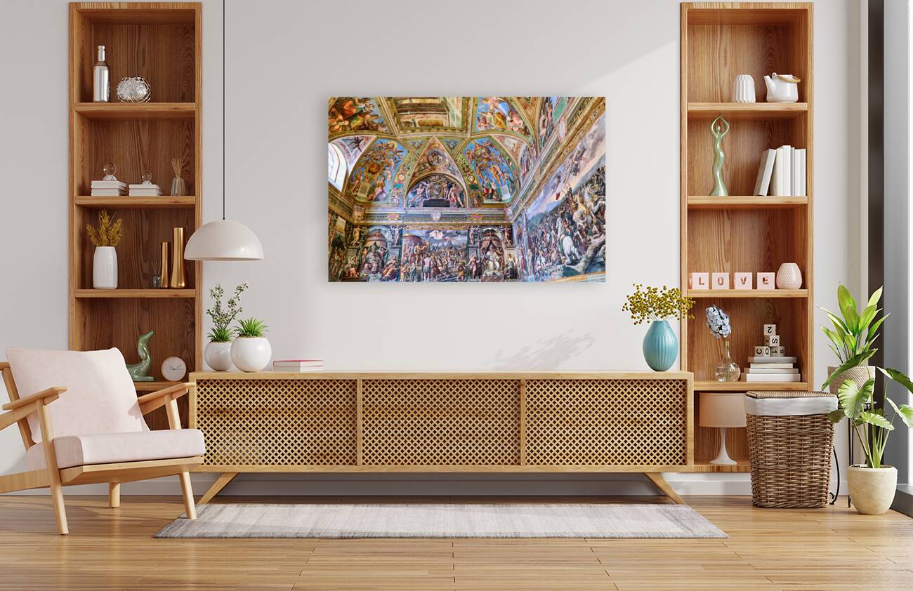 Rome Lazio Italy. The Vatican Museums in Vatican City. Raphael rooms frescoes Reproduction