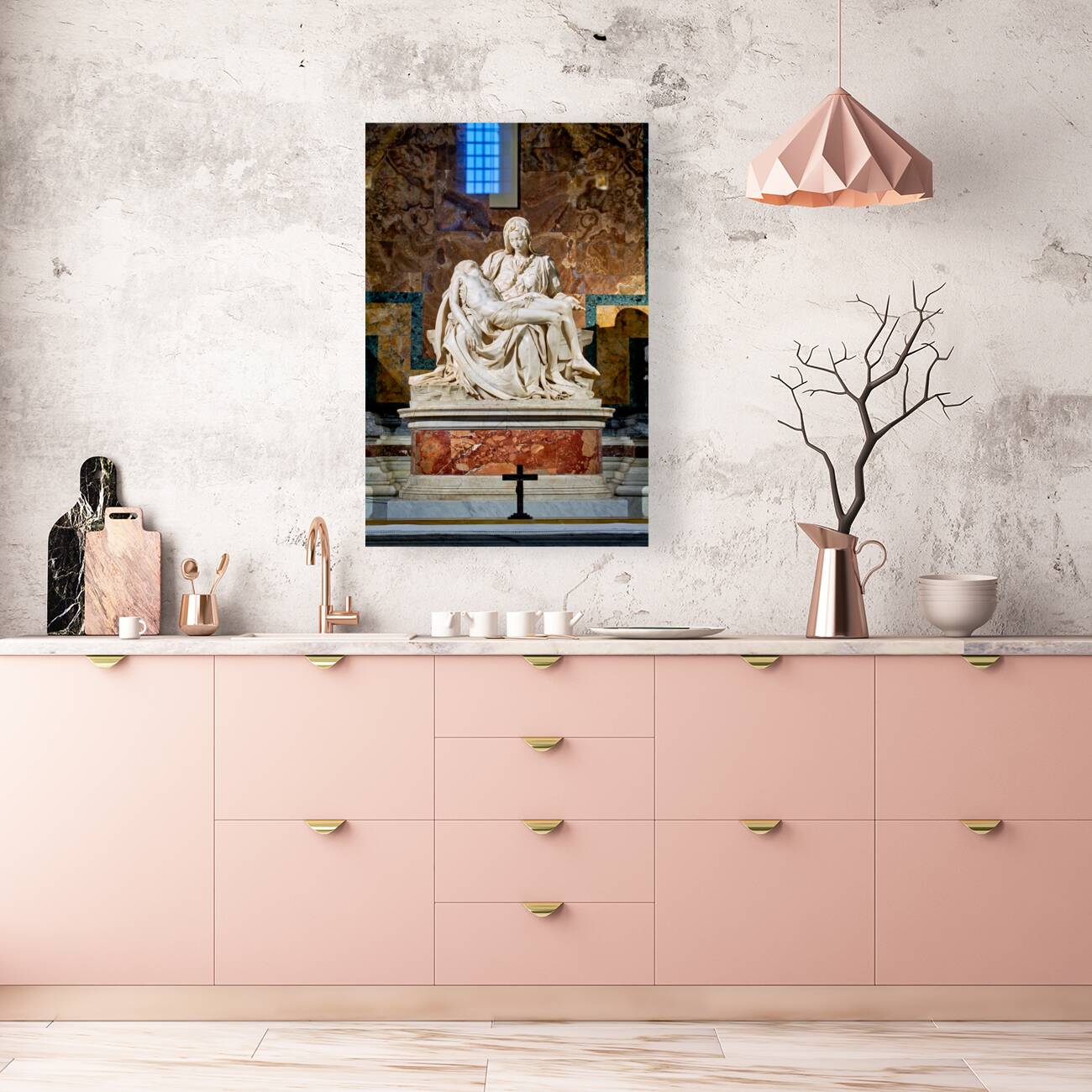 Rome Lazio Italy. Saint Peters Basilica in Saint Peters Square. The Pietà by Michelangelo Reproduction