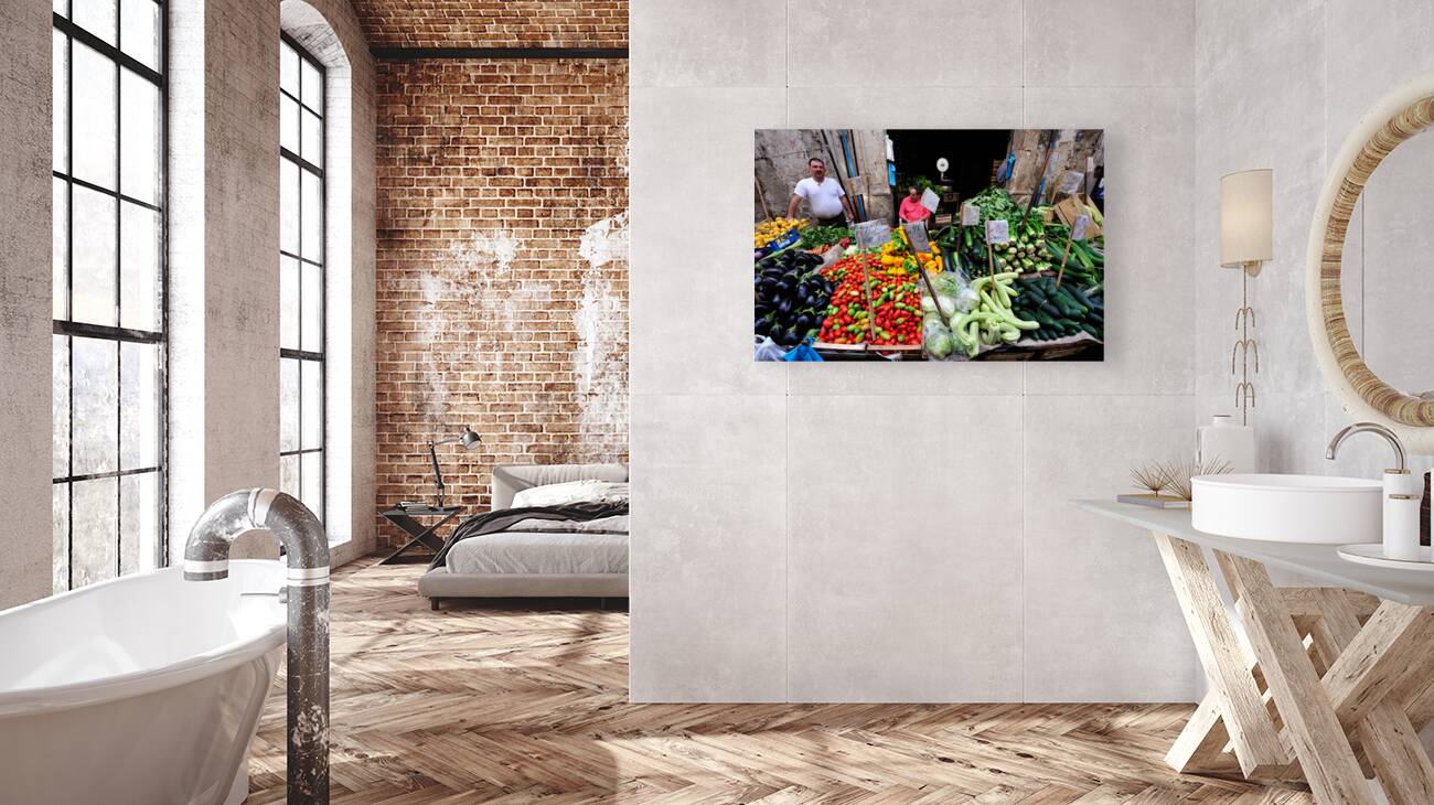 Palermo Sicily Italy. La Vucciria open air market Reproduction