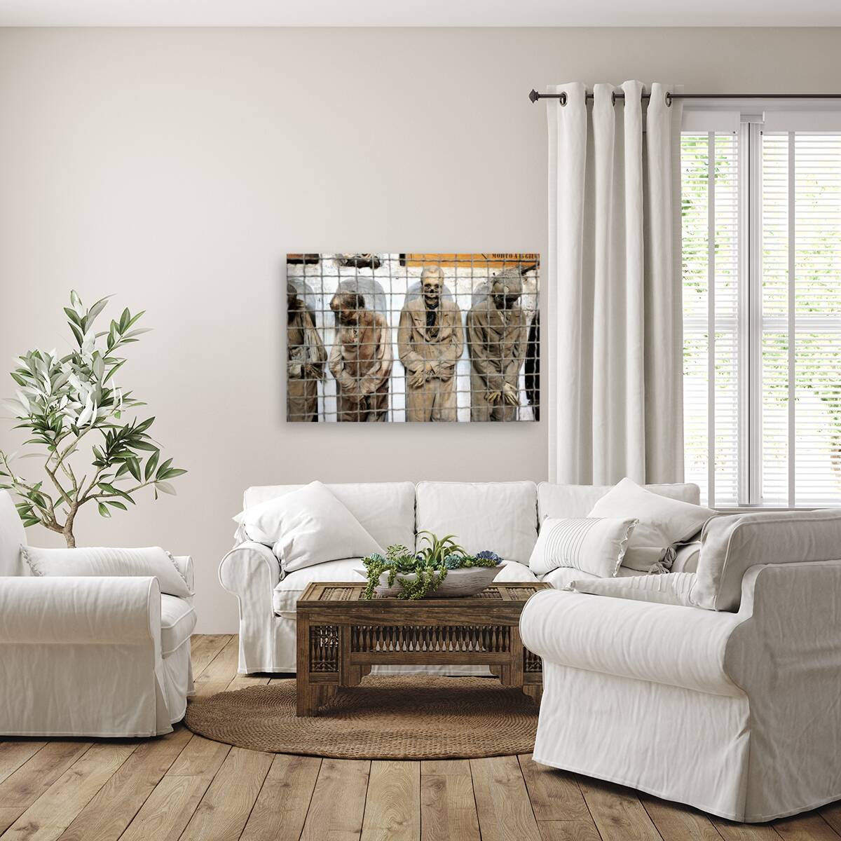 Mummified bodies in Palermo Catacombs. Italy Reproduction